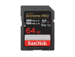 Sandisk Extreme Pro SDXC memóriakártya 64GB UHS-II, V60 (215491)
